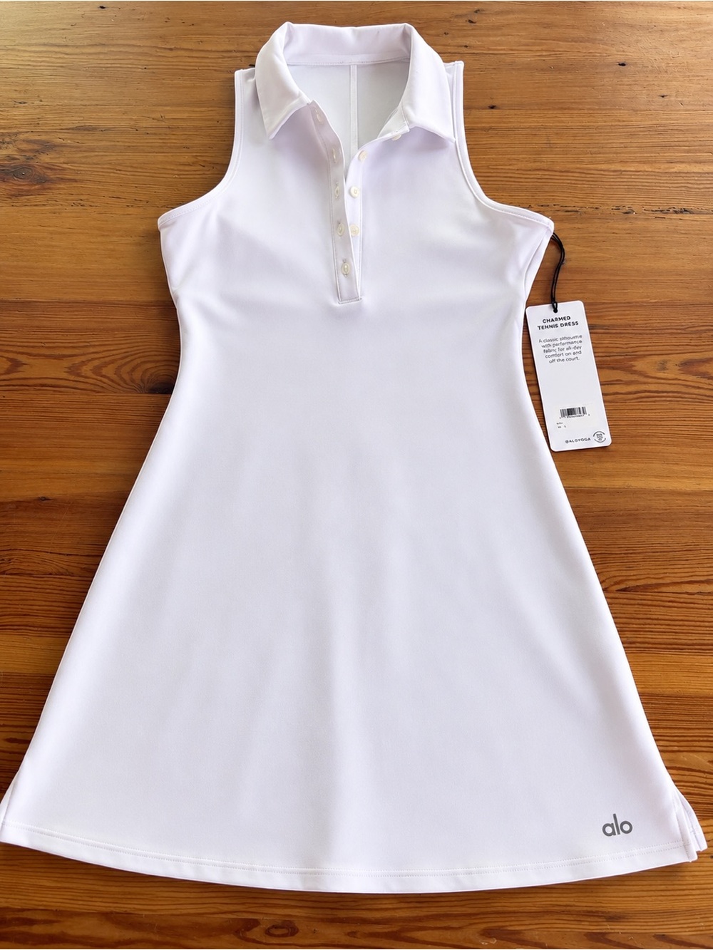 NEW ALO Yoga Charmed Tennis Dress – White – Size S – NWT
